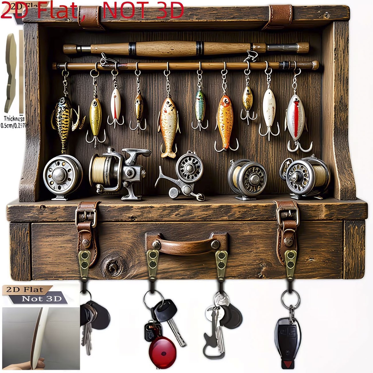 Suporte de Chaves Vintage com  - Fishing Line Spooler avaliação e preço